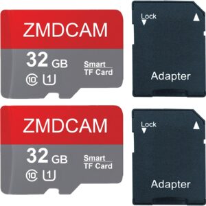 2 Pack 32GB TF Card with Adapter UHS-I U1 Class 10 Memory Card