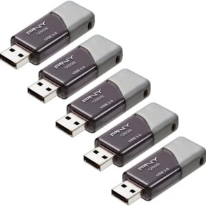 PNY 128GB Turbo Attaché 3 USB 3.0 Flash Drive 5-Pack​