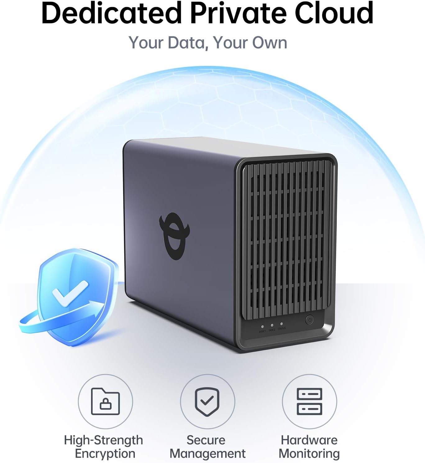 Yxk Zero1 2-Bay Desktop NAS for Home & Personal Storage(Diskless) - Image 4