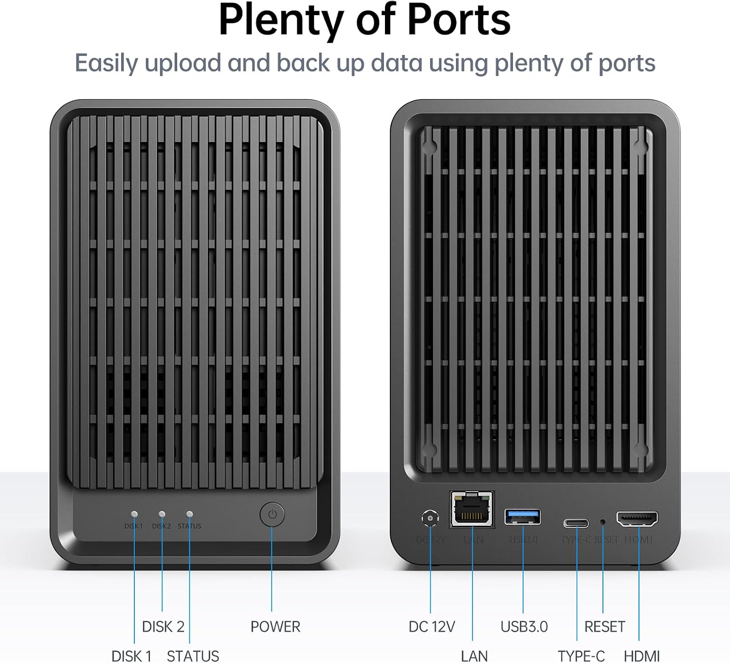 Yxk Zero1 2-Bay Desktop NAS for Home & Personal Storage(Diskless) - Image 6