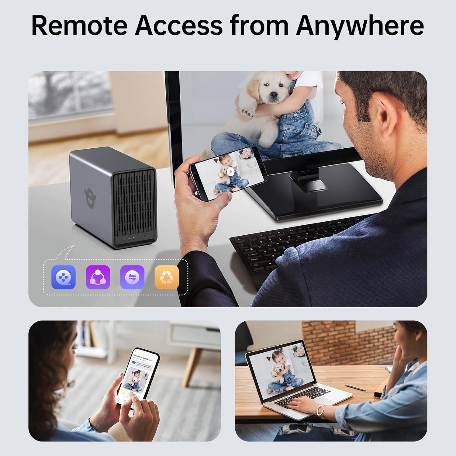 Yxk Zero1 2-Bay Desktop NAS for Home & Personal Storage(Diskless) - Image 8