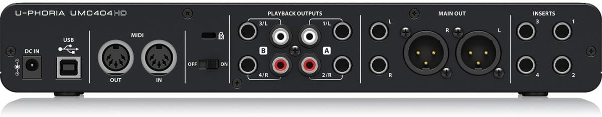 Behringer U-PHORIA UMC404HD Audiophile 4x4, 24-Bit/192 kHz USB Audio/MIDI Interface with Midas Mic Preamplifiers - Image 5